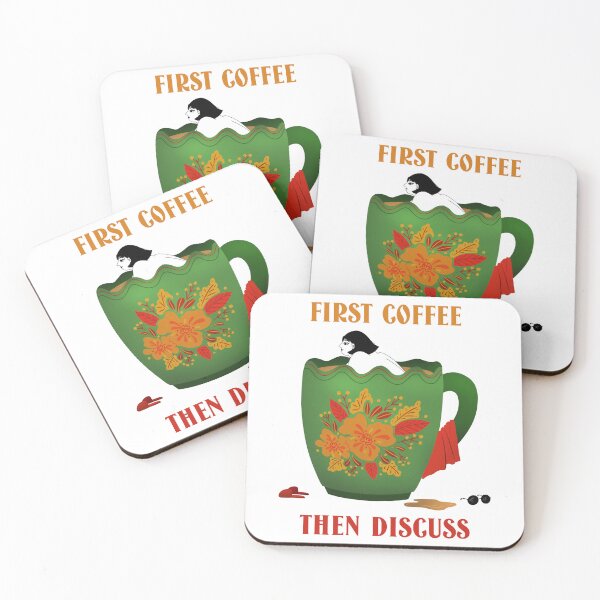 Item preview, First Coffee Then Discuss designed and sold by SwordsAndCharms.