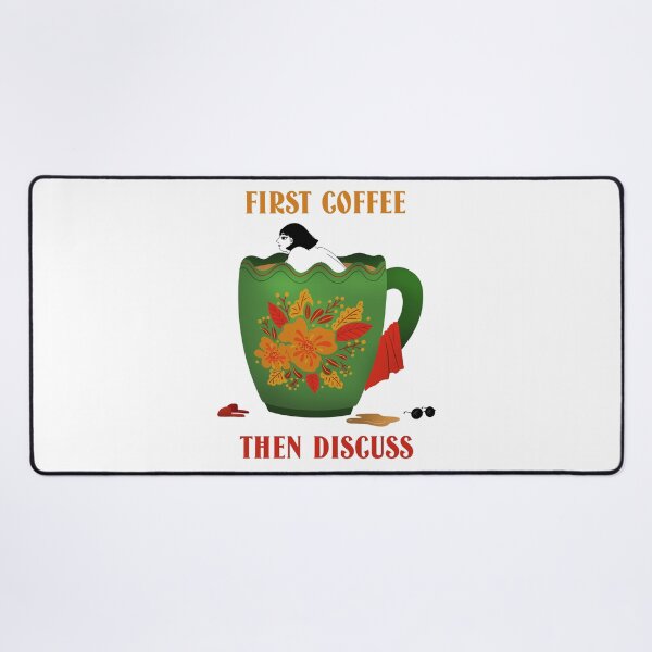 Item preview, First Coffee Then Discuss designed and sold by SwordsAndCharms.