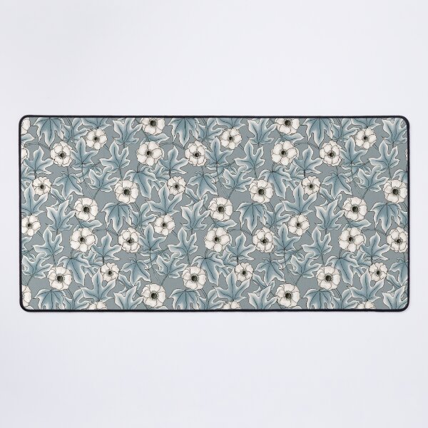 Item preview, Anemones and ivy leaves blue pattern designed and sold by RoseMaryWP.