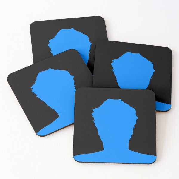 Item preview, Teachurb Messy Hair Silhouette Gamer Brand Streamer Blue designed and sold by TeachUrb.