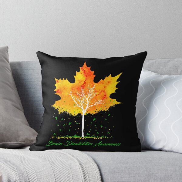 Item preview, Brain Disabilities Awareness Maple Leaf Autumn Tree Orange Fall Leaves Season designed and sold by Sabfit.