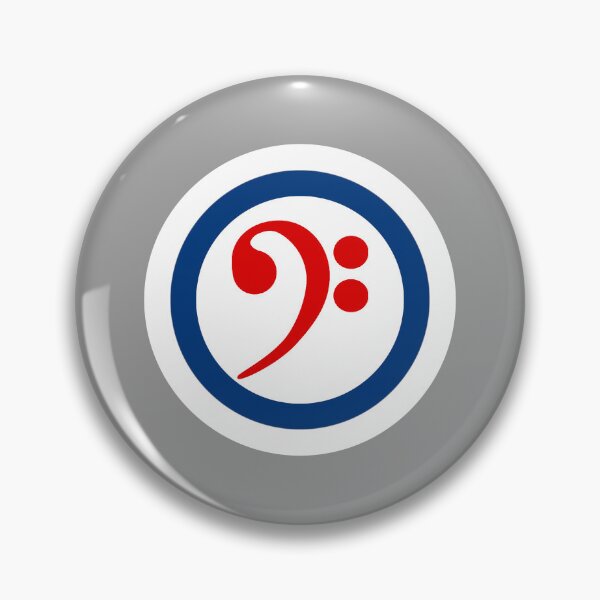 Item preview, Bass Cleff retro pool roundel design designed and sold by ModSupporters.