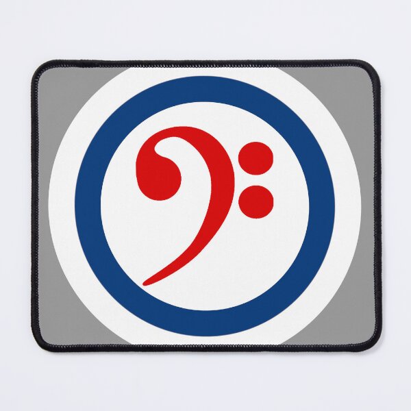 Item preview, Bass Cleff retro pool roundel design designed and sold by ModSupporters.