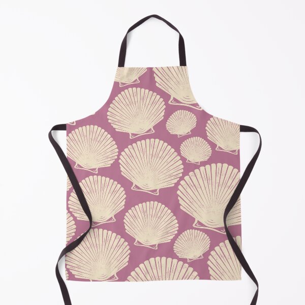 Item preview, Raspberry and cream seashells pattern designed and sold by Thegentleshop.