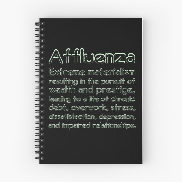 Item preview, Affluenza definition designed and sold by Signs for Dark Times.