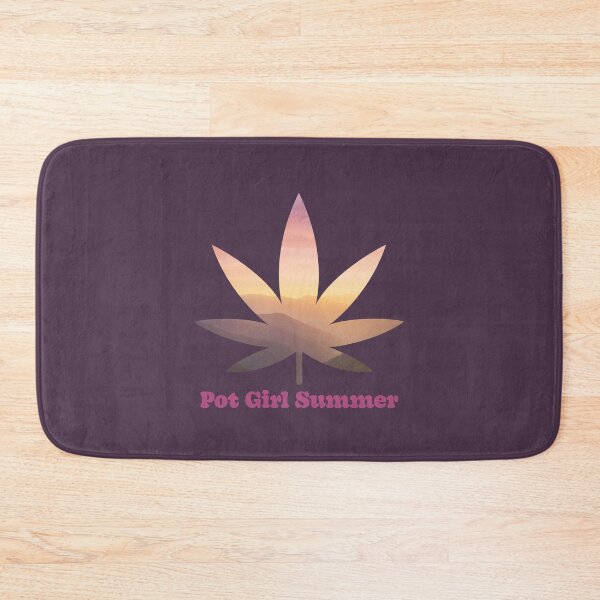 Item preview, Pot Girl Summer Weed Leaf Mountains at Summer Sunset Pattern - For Stoners/Smokers 420/Weed/Marijuana/Cannabis/Pot Lovers designed and sold by SteamParliament.