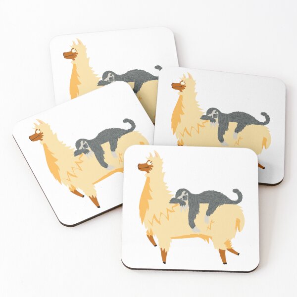 Item preview, Sloth Riding Llama, funny llama designed and sold by MoSaid.