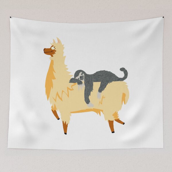 Item preview, Sloth Riding Llama, funny llama designed and sold by MoSaid.