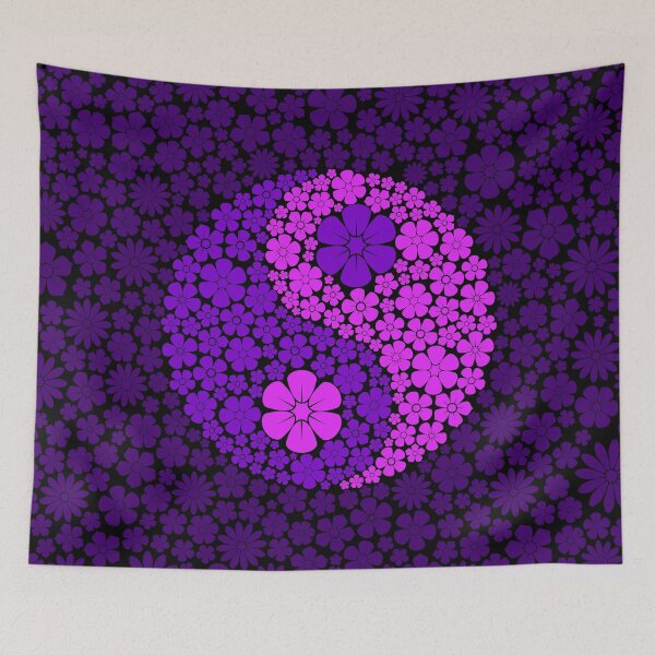 Item preview, Flores púrpuras de Yin Yang designed and sold by JeffBartels.
