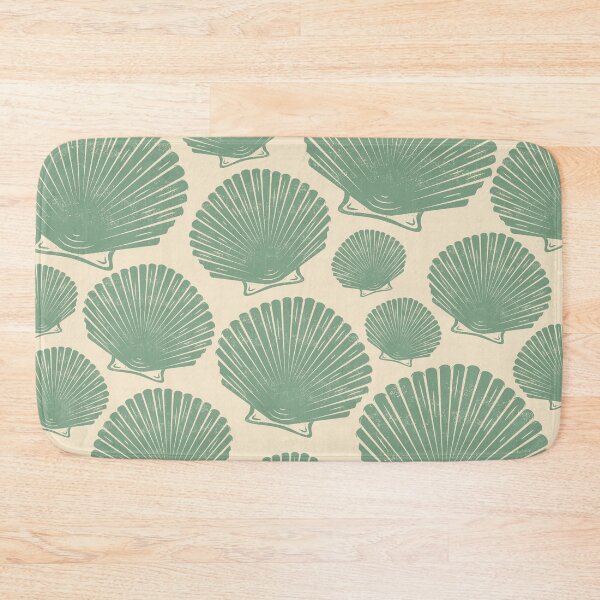 Item preview, Tropical mint and cream seashells pattern designed and sold by Thegentleshop.
