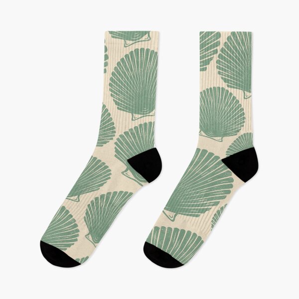Item preview, Tropical mint and cream seashells pattern designed and sold by Thegentleshop.