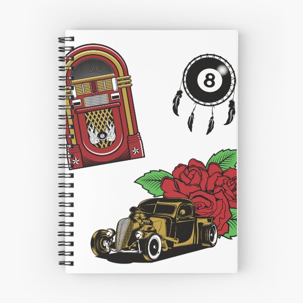Item preview, Vintage Hotrod, Eight (8) Ball Dreamcatcher, and Wurlitzer Jukebox Collection designed and sold by XanaduHills.