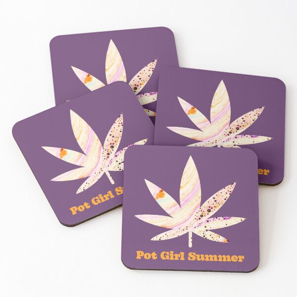 Item preview, Pot Girl Summer Weed Leaf Beach at Summer Rainbow Seafoam Pattern - For Stoners/Smokers 420/Weed/Marijuana/Cannabis/Pot Lovers designed and sold by SteamParliament.
