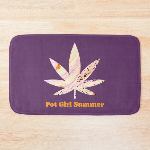 Item preview, Pot Girl Summer Weed Leaf Beach at Summer Rainbow Seafoam Pattern - For Stoners/Smokers 420/Weed/Marijuana/Cannabis/Pot Lovers designed and sold by SteamParliament.