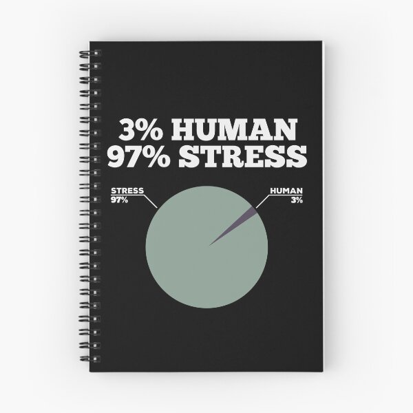 Item preview, 3 Percent Human 97 Percent Stress - Funny Pie Chart designed and sold by Cedroad Shirts.