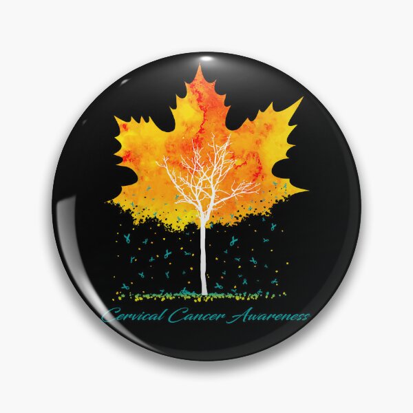 Item preview, Cervical Cancer Awareness Maple Leaf Autumn Tree Orange Fall Leaves Season designed and sold by Sabfit.
