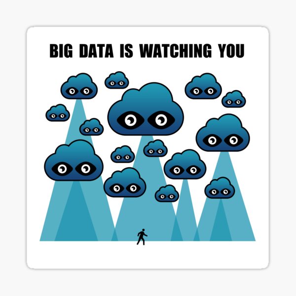 big data brother watching you Sticker