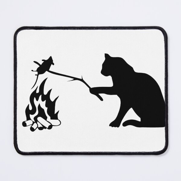 Item preview, Funny cat roasting a mouse designed and sold by Whitetailcrafts.