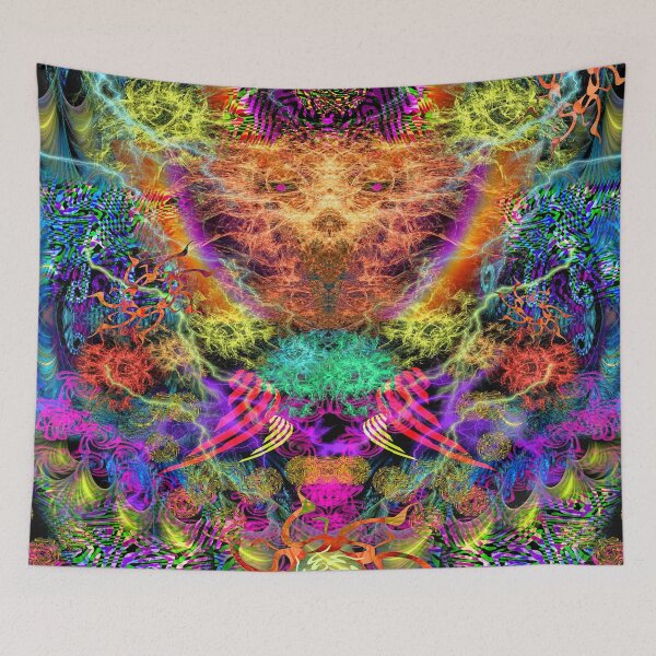 Item preview, Ancestral Priest Awakens (Psychedelic Visionary Art Poster) designed and sold by Discordant Dreams Art.