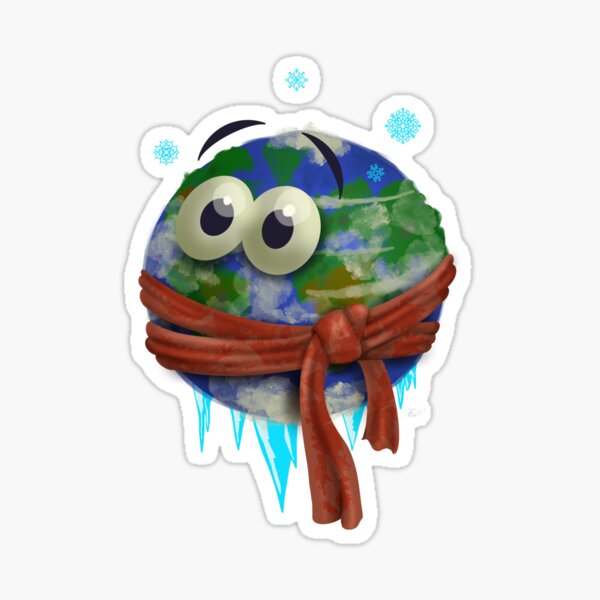 Earth is freezing Sticker