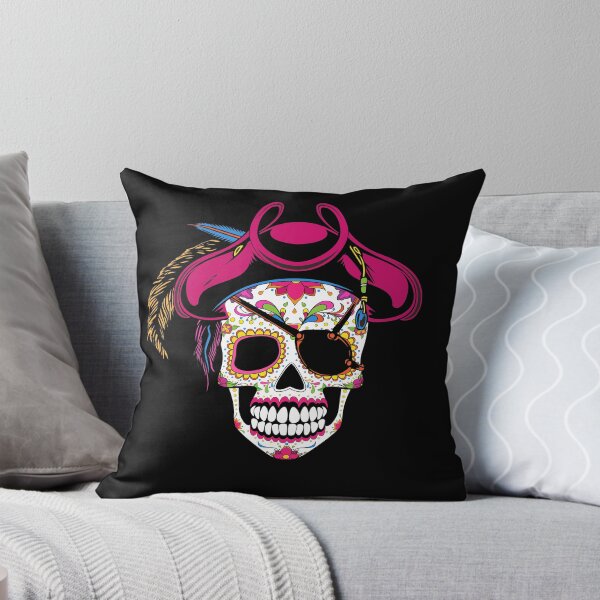 Item preview, Sugar Skull and Crossbones. Pirate Skull Women Jolly Roger Crossbones designed and sold by Barb  Hamilton ⭐⭐⭐⭐⭐.