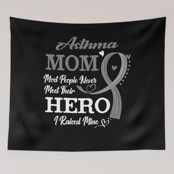 Item preview, Proud Asthma Mom Most People Never Meet Their Hero I Raised Mine Asthma Awareness designed and sold by Kohend.