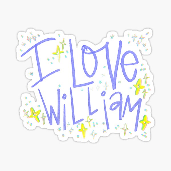 Item preview, I LOVE WILLIAM CUSTOM NAME PURPLE  designed and sold by GIVENGRACE.ART.