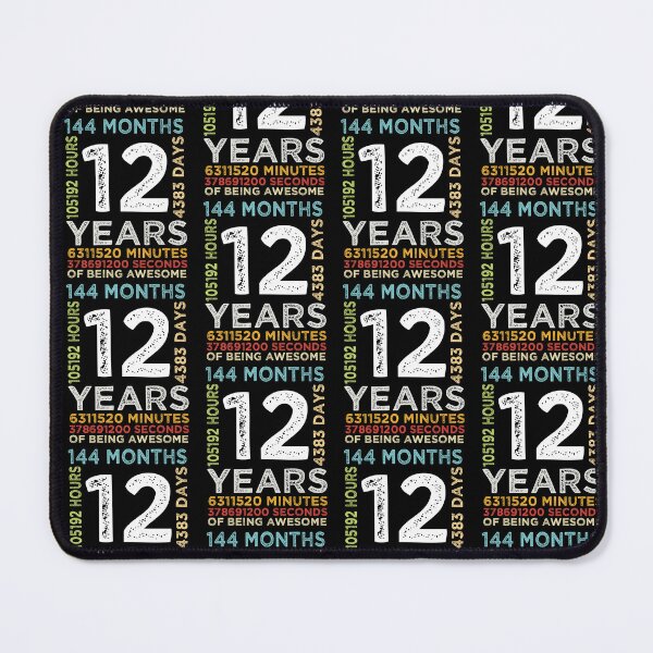 Item preview, Funny Kids 12th Birthday 12 Years Old Vintage Retro 144 Months Boys And Girls designed and sold by pedrored369.