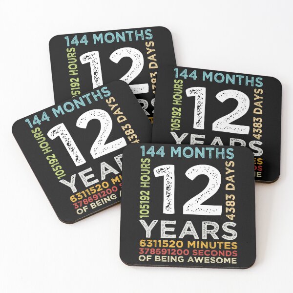 Item preview, Funny Kids 12th Birthday 12 Years Old Vintage Retro 144 Months Boys And Girls designed and sold by pedrored369.