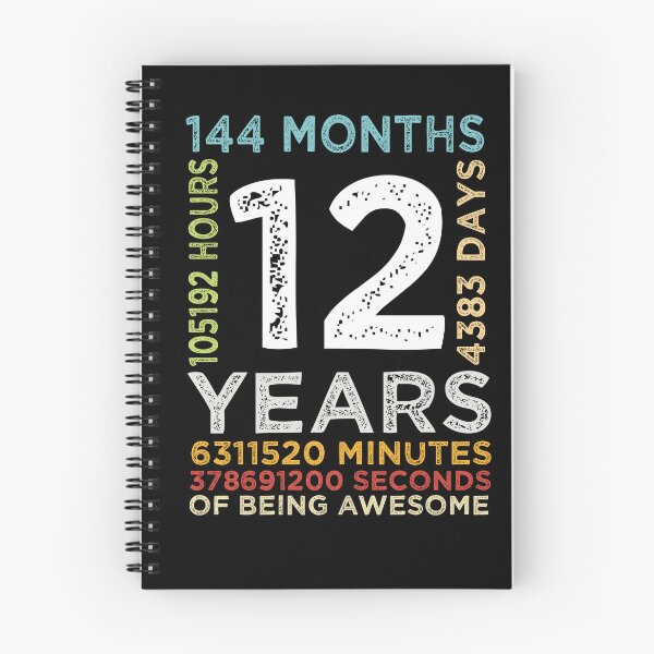 Item preview, Funny Kids 12th Birthday 12 Years Old Vintage Retro 144 Months Boys And Girls designed and sold by pedrored369.