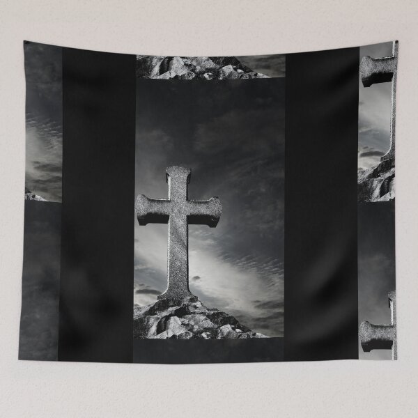 Item preview, Dramatic Black & White Cross Photography Design designed and sold by EarthArtDesigns.