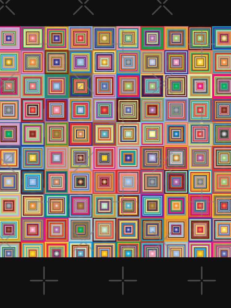 Thumbnail 5 of 5, Pullover Hoodie, Retro Squares Abstract Geometric designed and sold by DigitalChickHub.
