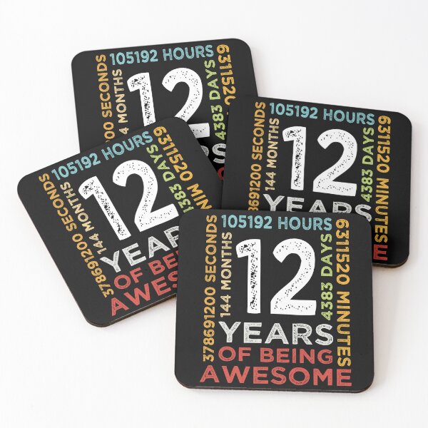Item preview, Cool Kids 12th Birthday 12 Years Old Vintage Retro 144 Months Boys And Girls designed and sold by pedrored369.