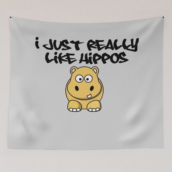 Item preview, I Really like Hippos, brown hippo - light background designed and sold by shadowthor.