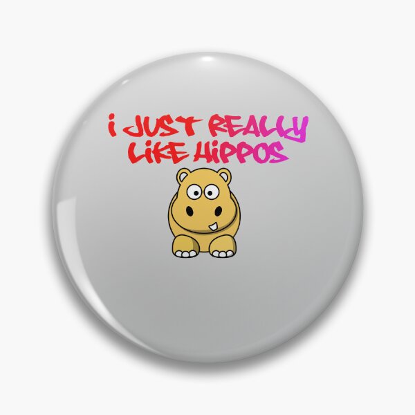 Item preview, I Really like Hippos, brown hippo - Coloured text designed and sold by shadowthor.