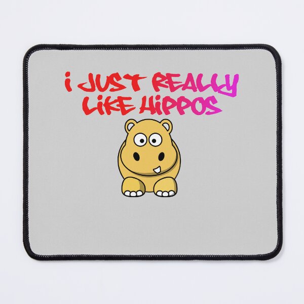 Item preview, I Really like Hippos, brown hippo - Coloured text designed and sold by shadowthor.