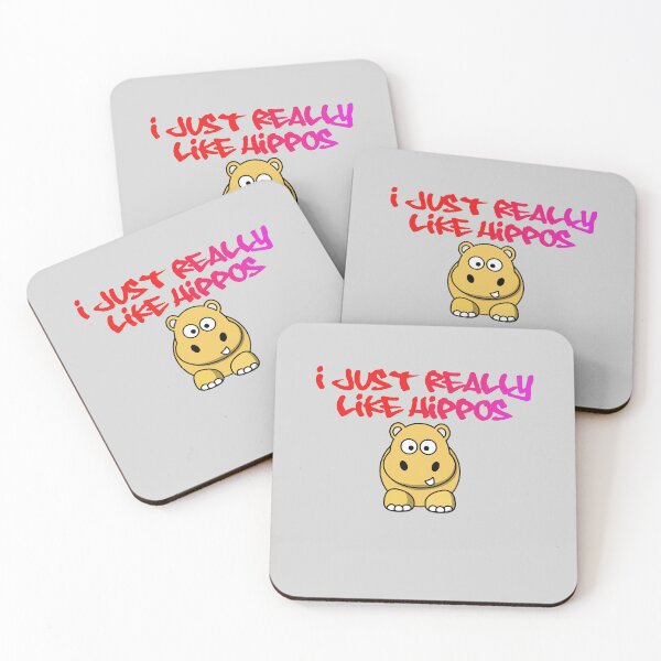 Item preview, I Really like Hippos, brown hippo - Coloured text designed and sold by shadowthor.