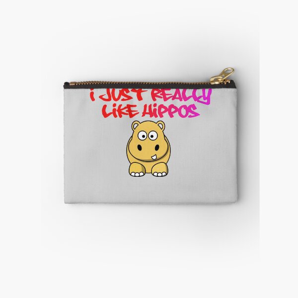 Item preview, I Really like Hippos, brown hippo - Coloured text designed and sold by shadowthor.