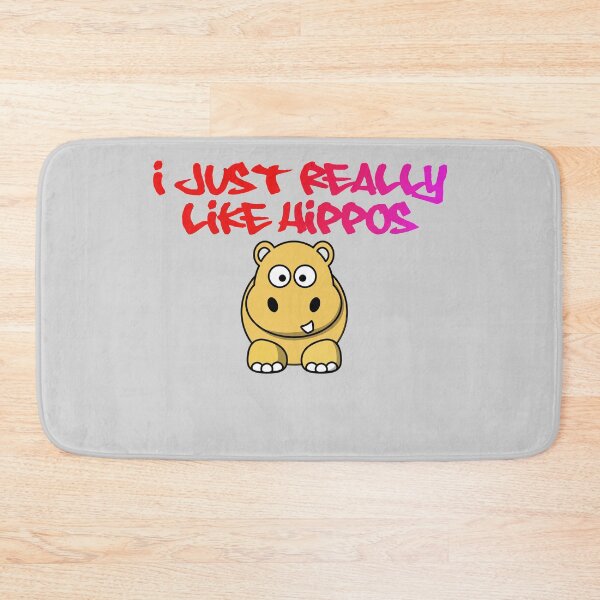 Item preview, I Really like Hippos, brown hippo - Coloured text designed and sold by shadowthor.