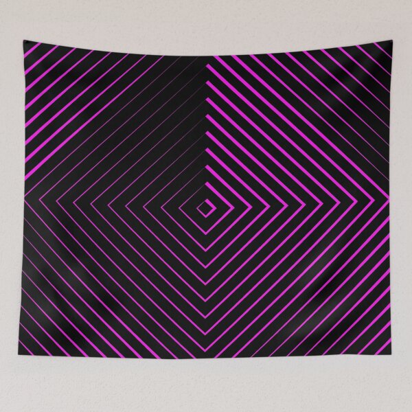 Aperçu de l'œuvre Rose fluo, illusion d'optique, dégradé de couleurs, art optique - B08 créée et vendue par AlfabetDesign.