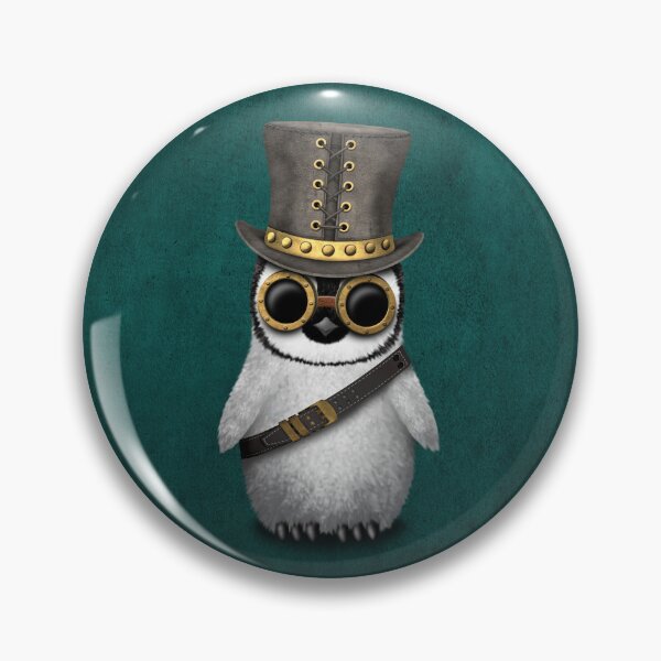 Item preview, Steampunk Baby Penguin Teal Blue designed and sold by JeffBartels.
