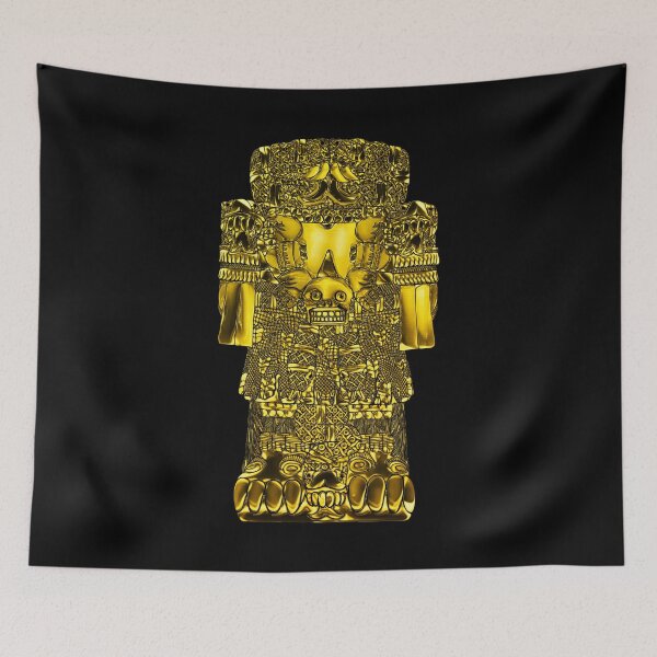 Item preview, Coatlicue Aztec Goddess - Gold Effect designed and sold by kernowerno.