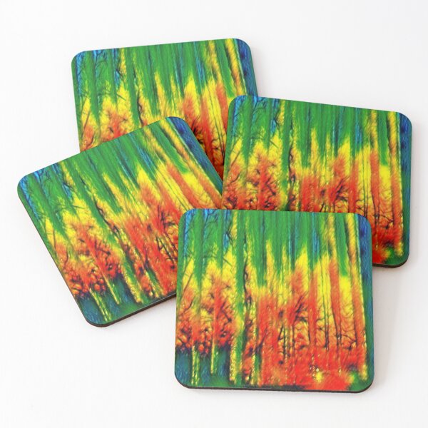 Item preview, Neon Fiery Trees Tie Dye Icicles Forest Abstract designed and sold by DianeBP.