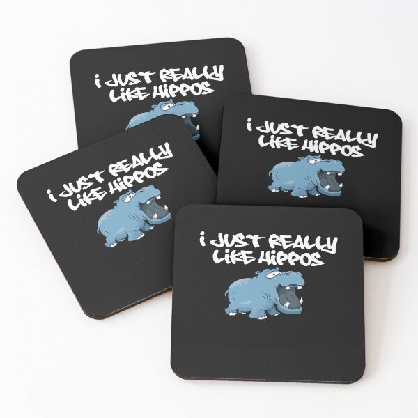 Item preview, I Really like Hippos, blue hippo - dark background designed and sold by shadowthor.