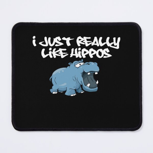 Item preview, I Really like Hippos, blue hippo - dark background designed and sold by shadowthor.