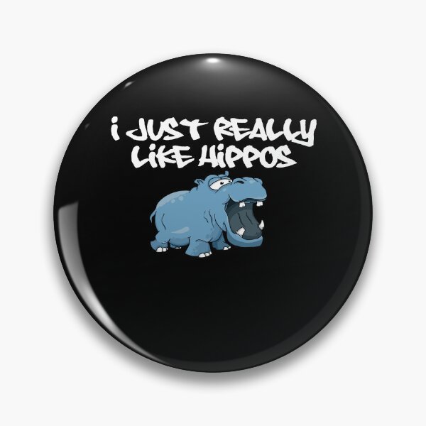 Item preview, I Really like Hippos, blue hippo - dark background designed and sold by shadowthor.