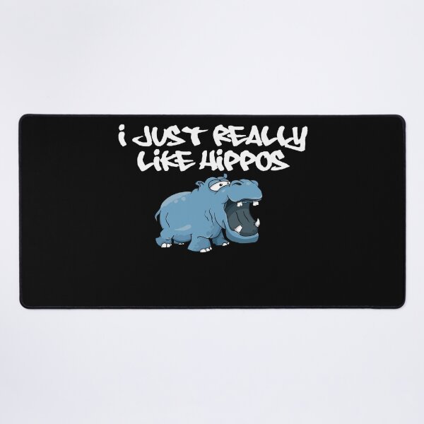 Item preview, I Really like Hippos, blue hippo - dark background designed and sold by shadowthor.