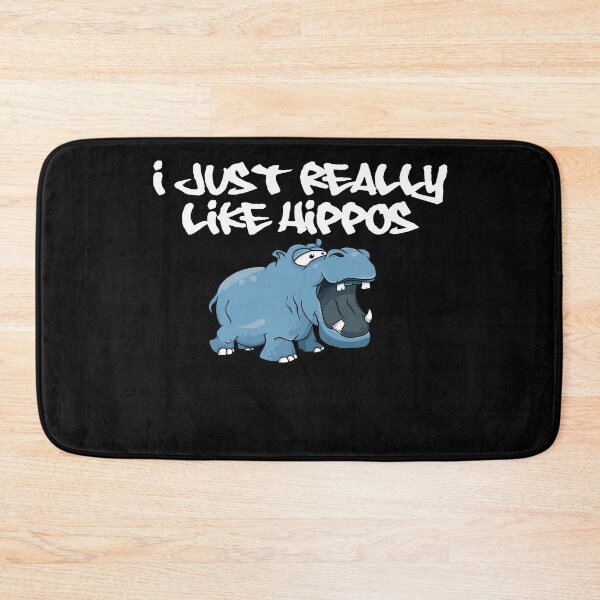 Item preview, I Really like Hippos, blue hippo - dark background designed and sold by shadowthor.