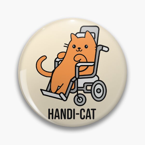 Item preview, Cute Handi-Cat Design, Disabled Orange Cat in a Wheelchair designed and sold by SteamParliament.