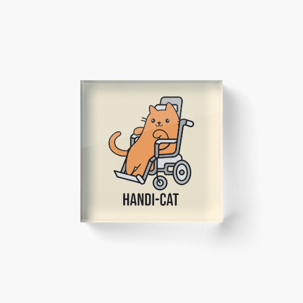 Item preview, Cute Handi-Cat Design, Disabled Orange Cat in a Wheelchair designed and sold by SteamParliament.